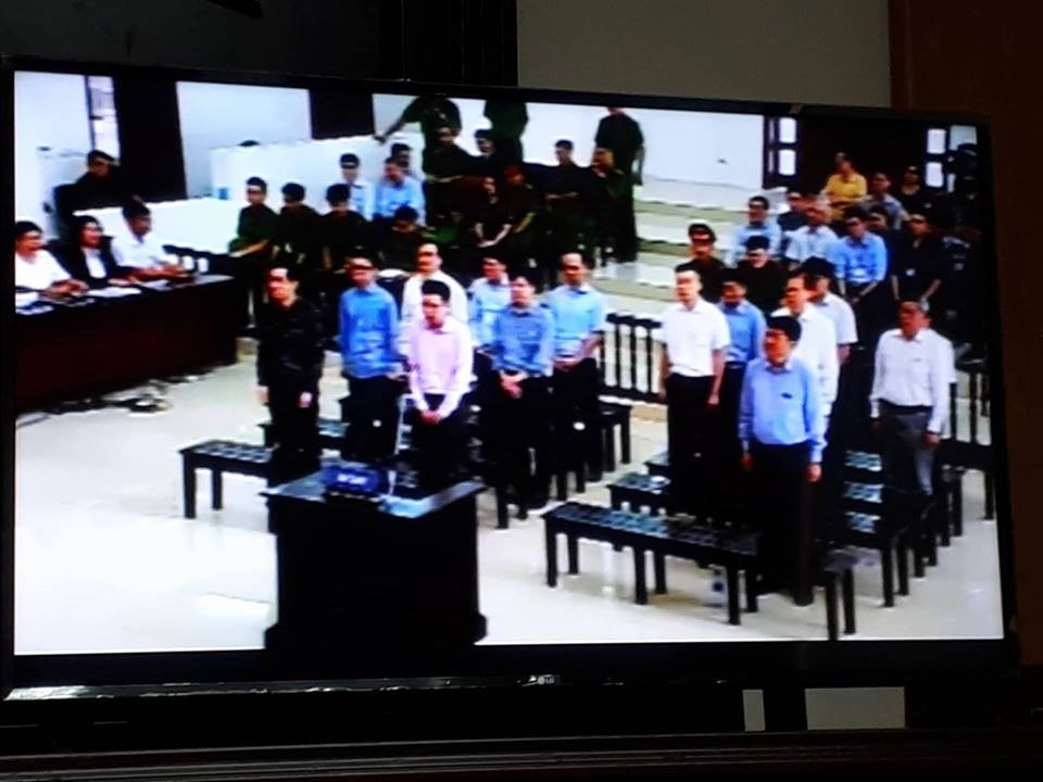 Tòa phúc thẩm tuyên án ông Đinh La Thăng và các bị cáo khác.