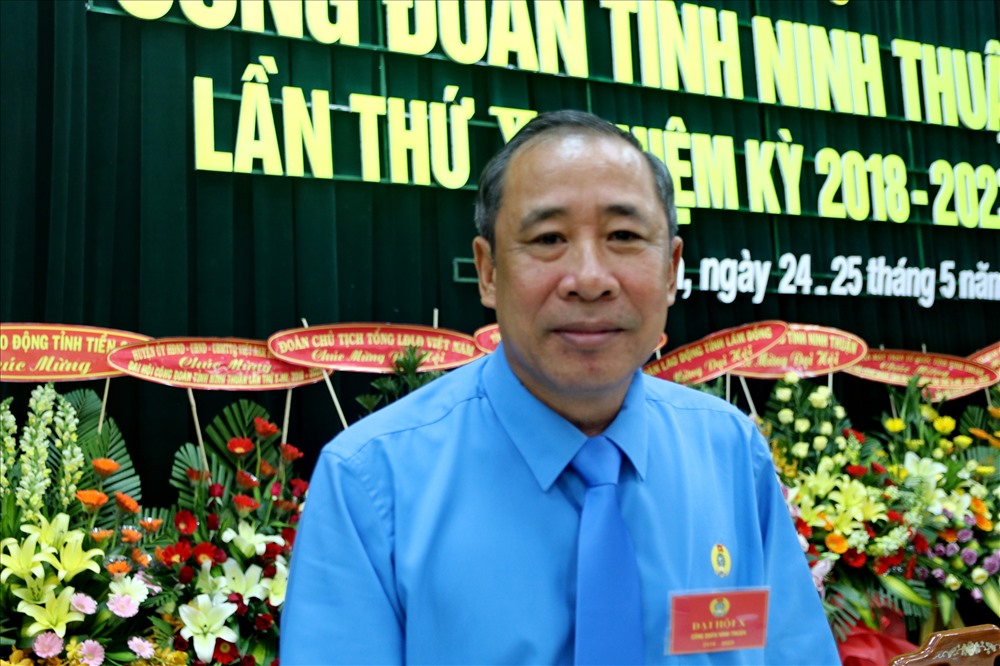 Đồng chí Trần Văn Đông đắc cử chủ tịch LĐLĐ tỉnh Ninh Thuận. Ảnh: P.L