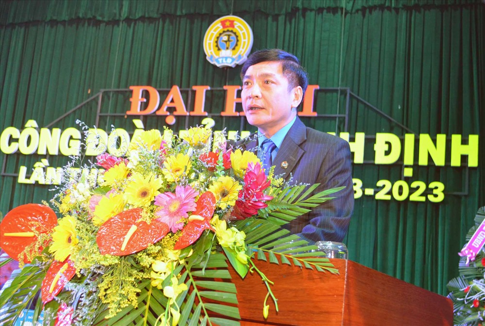 Chủ tịch Bùi Văn Cường phát biểu chỉ đạo Đại hội