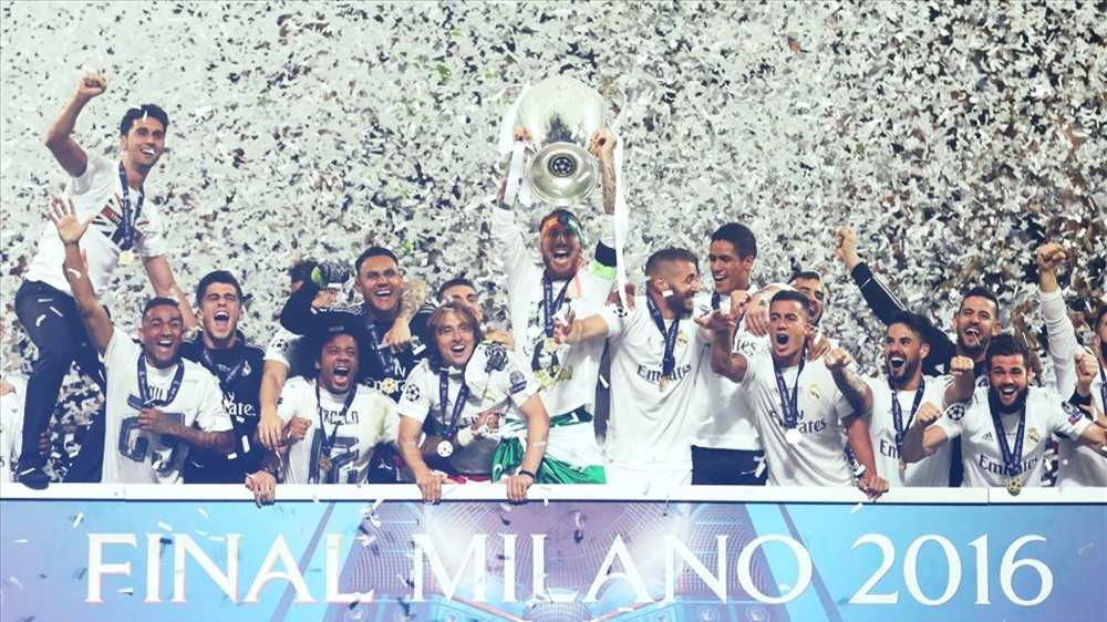 Real Madrid vô địch Champions League 2015-16. Ảnh: Getty.