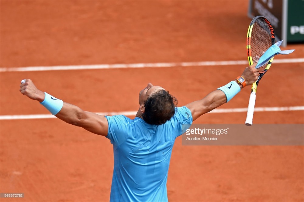 Nadal có trận đấu “như đánh tập” tại vòng 2 Roland Garros. Ảnh: Getty.