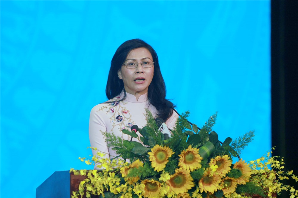 Bà Nguyễn Thị Thu - Phó Chủ tịch UBND TPHCM phát biểu hưởng ứng Tháng hành động vì AT-VSLĐ năm 2018