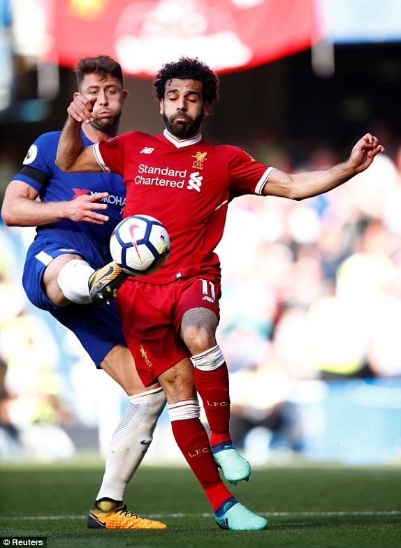 Salah có ngày thi đấu chậm chạp và không để lại dấu ấn. Ảnh: Reuters.