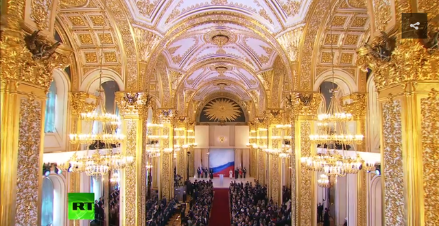 Đại cung điện Kremlin, nơi lễ nhậm chức của Putin diễn ra. Ảnh: RT