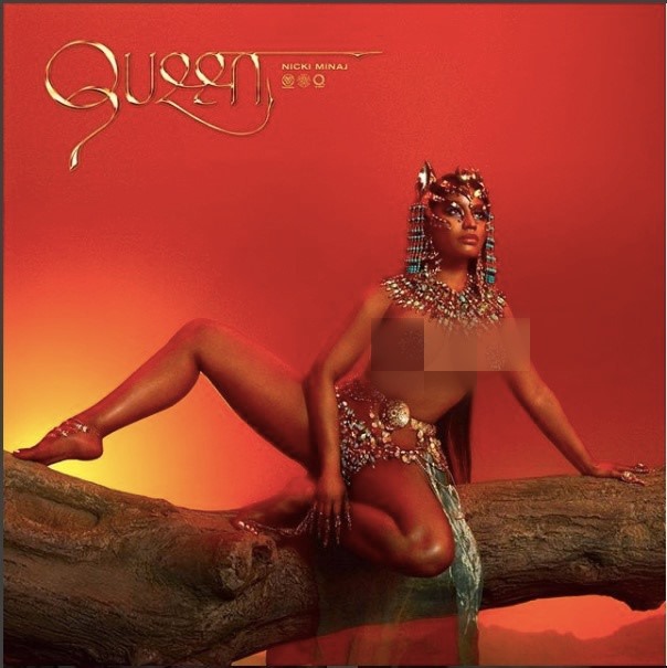 Bìa album “Queen” gây tranh cãi của Nicki Minaj. Ảnh: T. L.  