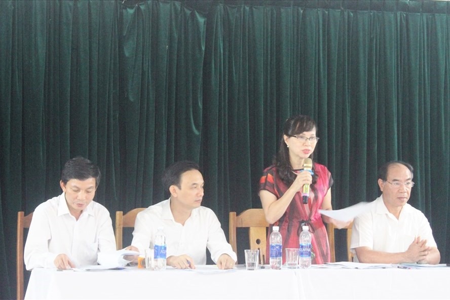 Bà Nguyễn Thị Kim Phụng - Vụ trưởng Vụ Giáo dục đại học và đại diện Bộ GDĐT thông tin về khâu tổ chức kỳ thi THPT Quốc gia 2018.