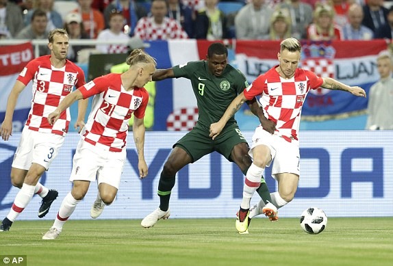 Trận đấu đã diễn ra khá dễ dàng cho Croatia. Ảnh: DailyMail