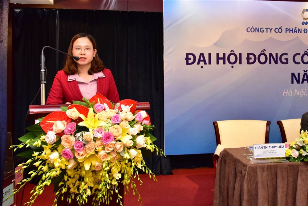 PTGĐ Trần Thị Thúy Liễu báo cáo hoạt động của Ban TGĐ