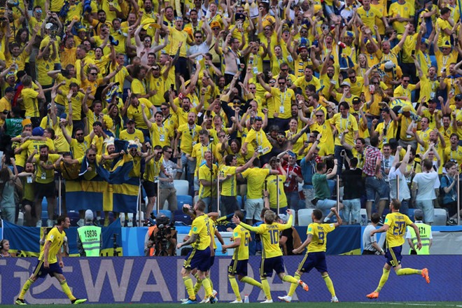 Thụy Điển giành trọn 3 điểm ở trận ra quân World Cup 2018. Ảnh: FIFA