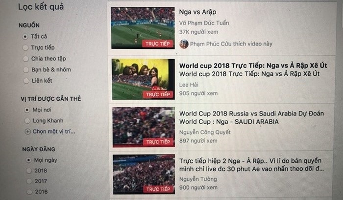 Nạn livestream World Cup 2018 vẫn diễn ra tràn lan.