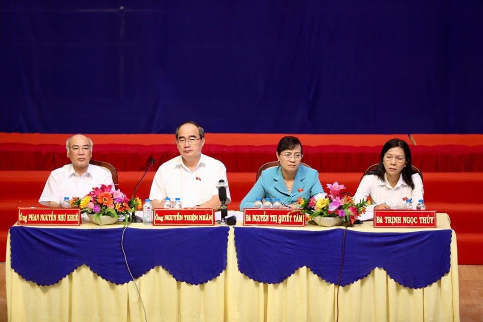 Tổ công tác của ĐBQH TPHCM do Bí thư Nguyễn Thiện Nhân chủ trì.
