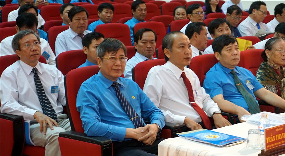 Đồng chí Trần Thanh Hải, Phó chủ tịch thường trực Tổng LĐLĐ Việt Nam tại Đại hội (ảnh Nhật Hồ)
