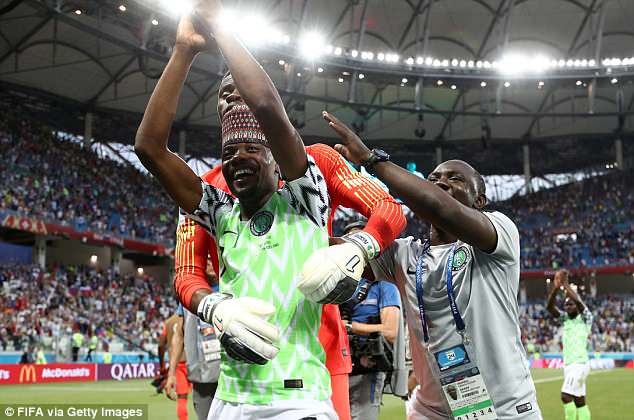 Nigeria đang hưng phấn tột độ sau khi thắng Iceland. Ảnh: FIFA.
