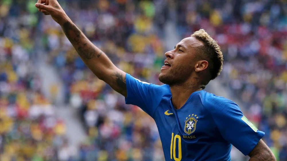 Neymar đã có được bàn thắng đầu tiên ở World Cup 2018. Ảnh: FIFA