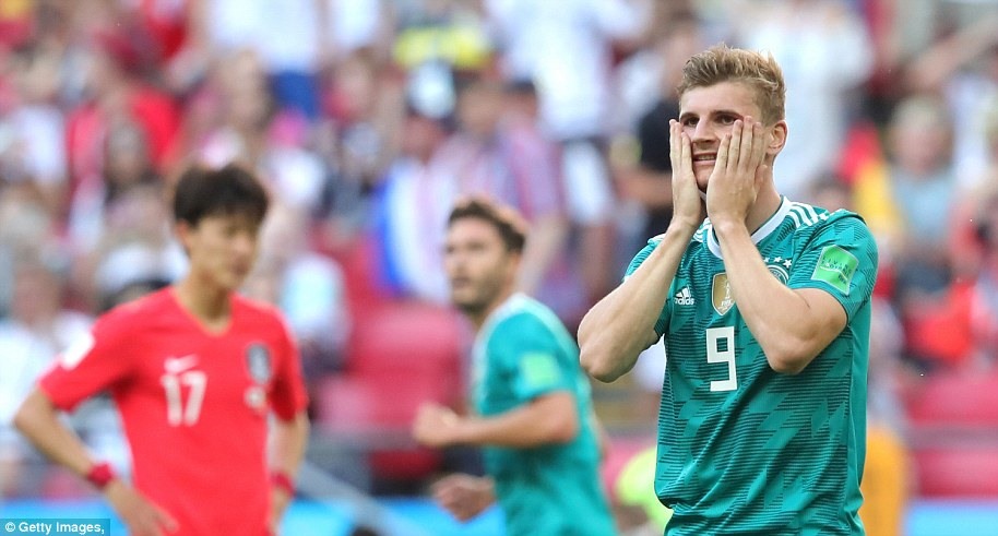 Timo Werner  đã không thể giúp tuyển Đức có được bàn thắng. Ảnh: Dailymail