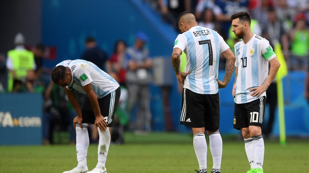 Các cầu thủ Argentina đã thua tâm phục trước Pháp. Ảnh: FIFA