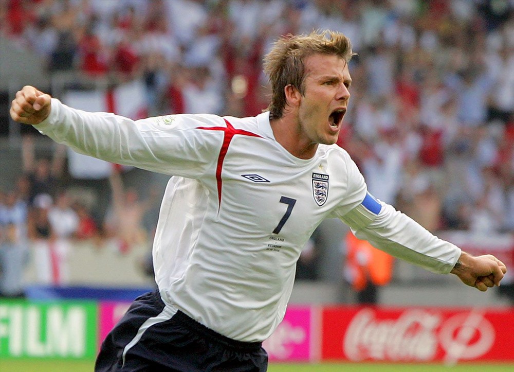 David Beckham từng là linh hồn của tuyển Anh. Ảnh: uk