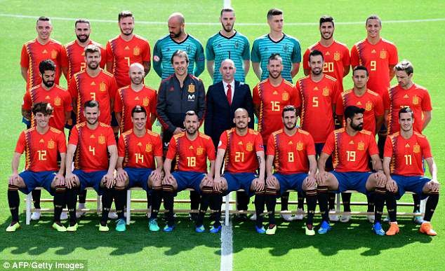 23 cầu thủ Tây Ban Nha tham dự World Cup 2018. Ảnh: Getty.