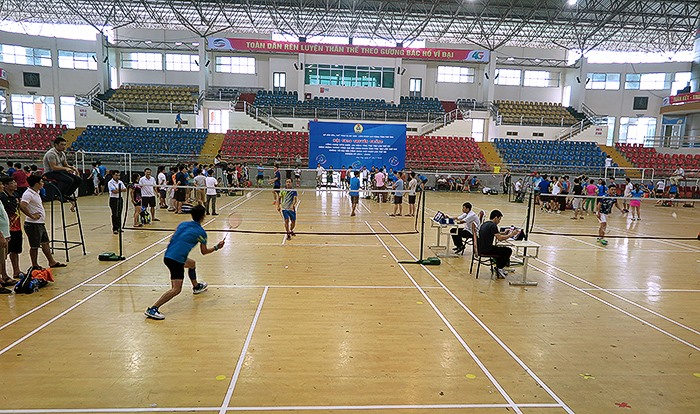 Các vận động viên tranh tài ở bộ môn cầu lông.
