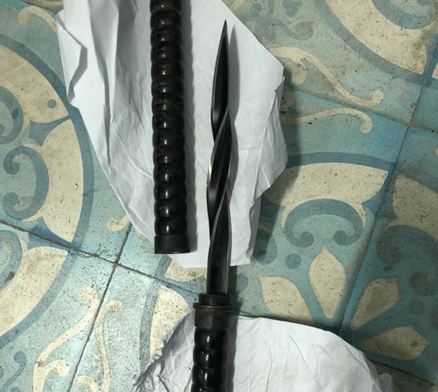 Hung khí Khiếu Hiếu Lục (22 tuổi) sử dụng đâm chết Tuấn - Ảnh: Công an tỉnh Khánh Hòa