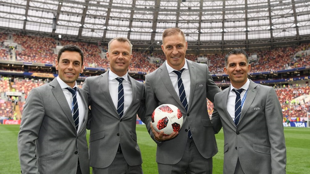 Tổ trọng tài sẽ điều hành trận chung kết World Cup 2018 giữa Pháp và Croatia. Ảnh: FIFA