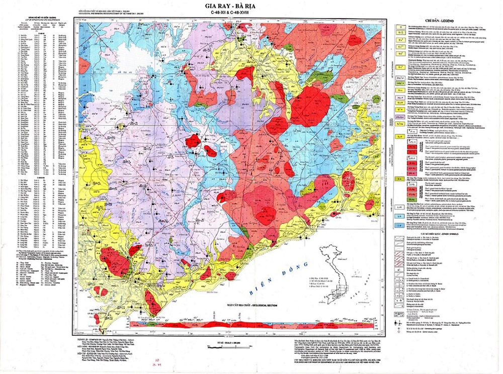 Bản đồ địa chất, bản đồ khoáng sản Việt Nam tỷ lệ 1:200.000.