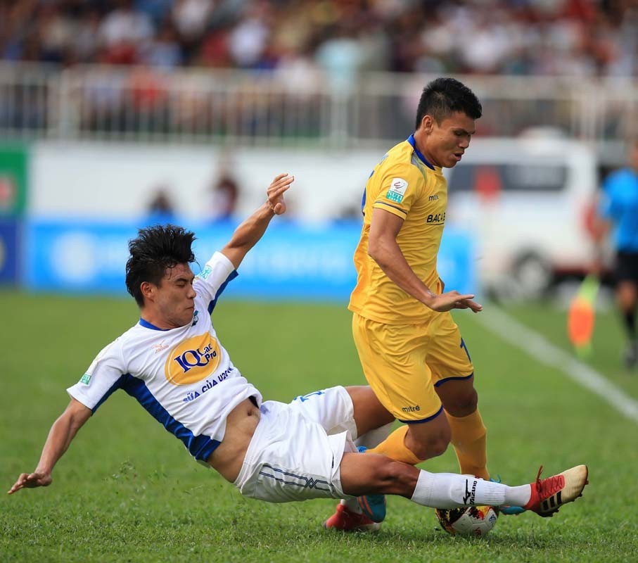 Tuyển thủ U23 Việt Nam Phạm Xuân Mạnh có 1 bàn thắng cho riêng mình. Ảnh: VPF