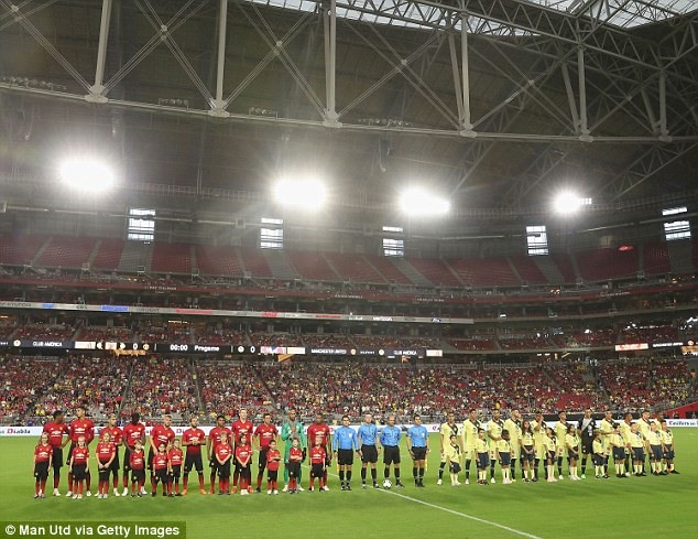 Trận giao hữu giữa Man United và Club America không thu hút quá đông khán giả tới sân. Ảnh: Getty Images.