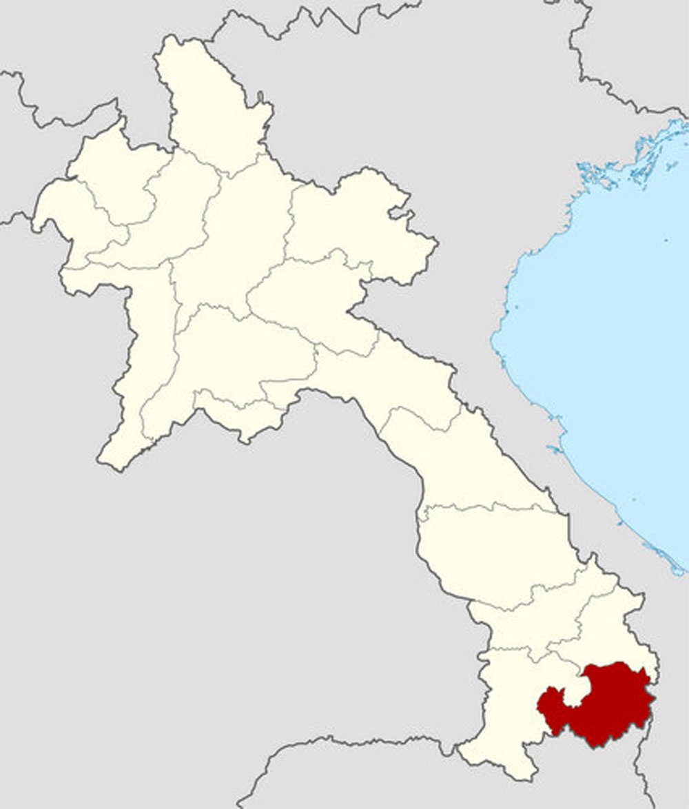 Tỉnh Attapeu ở phía đông nam Lào, giáp với Việt Nam. Đồ họa: Wikipedia.