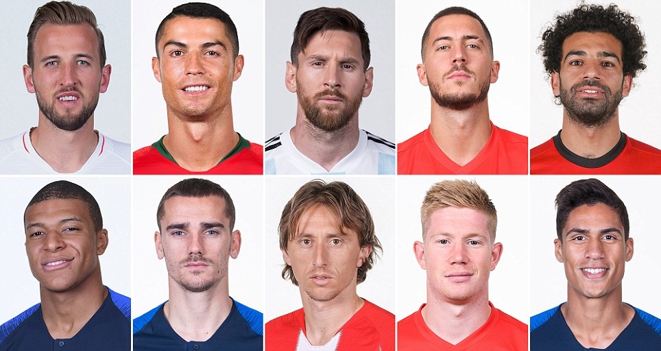 10 ứng viên The Best FIFA 2018. Ảnh: Daily Mail.