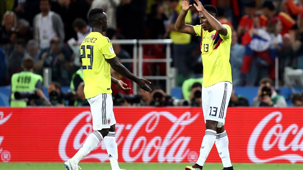 Colombia có bàn thắng gỡ hoà  ở phút bù giờ thứ 3. Ảnh: FIFA