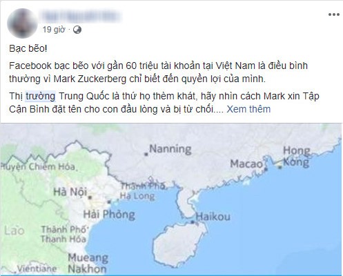 Người dùng tại Việt Nam tỏ ra bất bình với cách hành xử của Facebook. Ảnh chụp màn hình.