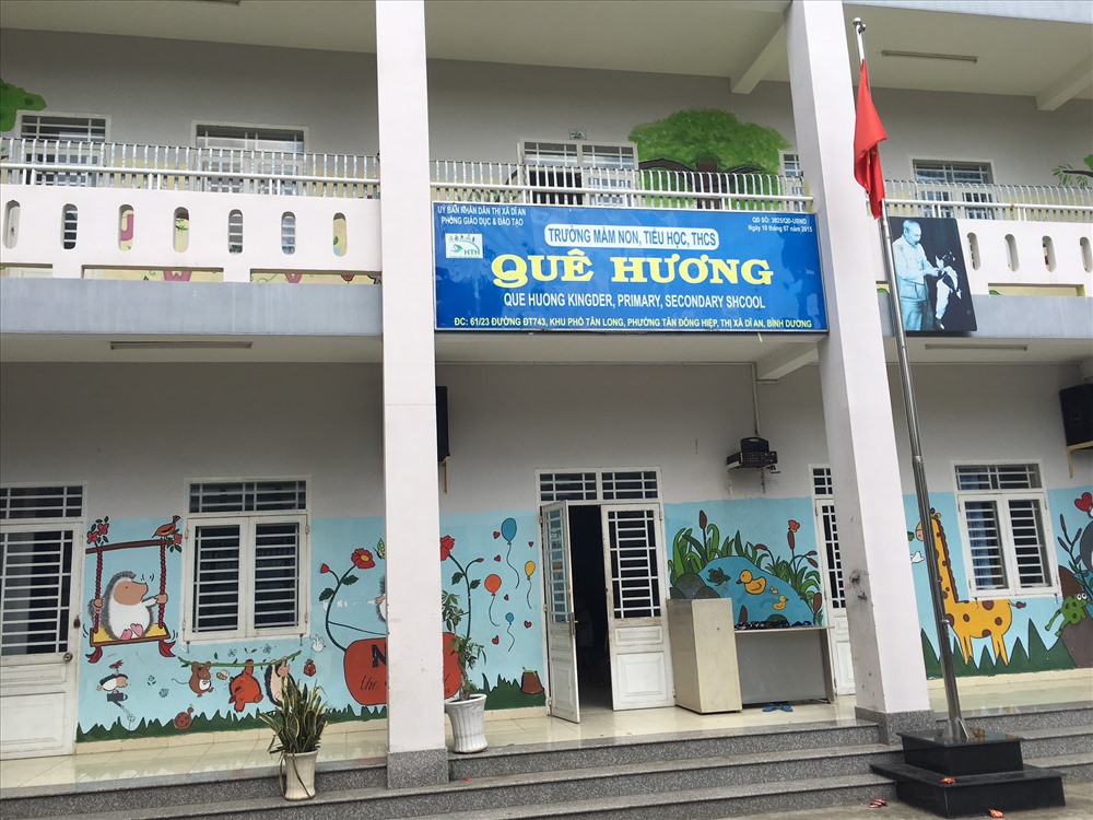 Ngôi trường nằm trong khuôn viên Trung tâm nhân đạo Quê Hương, tỉnh Bình Dương. Ảnh: C.H
