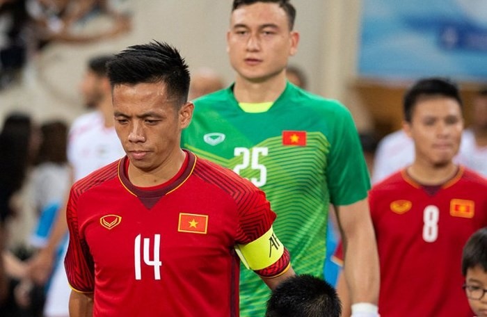 Tiền vệ Văn Quyết  đội trưởng của U23 Việt Nam tại ASIAD 18