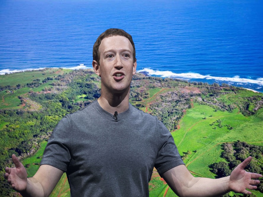 Năm 2014, Zuckerberg mua 2 khu đất tại đảo Kauai (thuộc quần đảo Hawai) với giá 100 triệu USD. Zuckerberg cho biết anh bị mê mẩn bởi vẻ đẹp tự nhiên nơi đây.