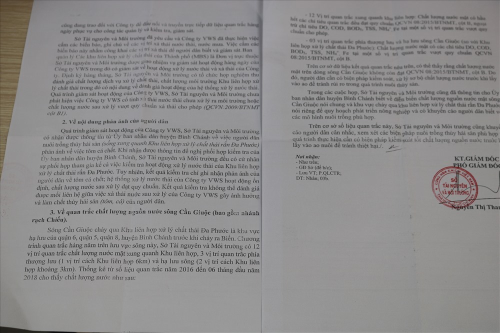 Công văn của chính quyền TP.HCM gửi đến Báo Lao Động để phản hồi thông tin đăng trên báo. Ảnh C,H
