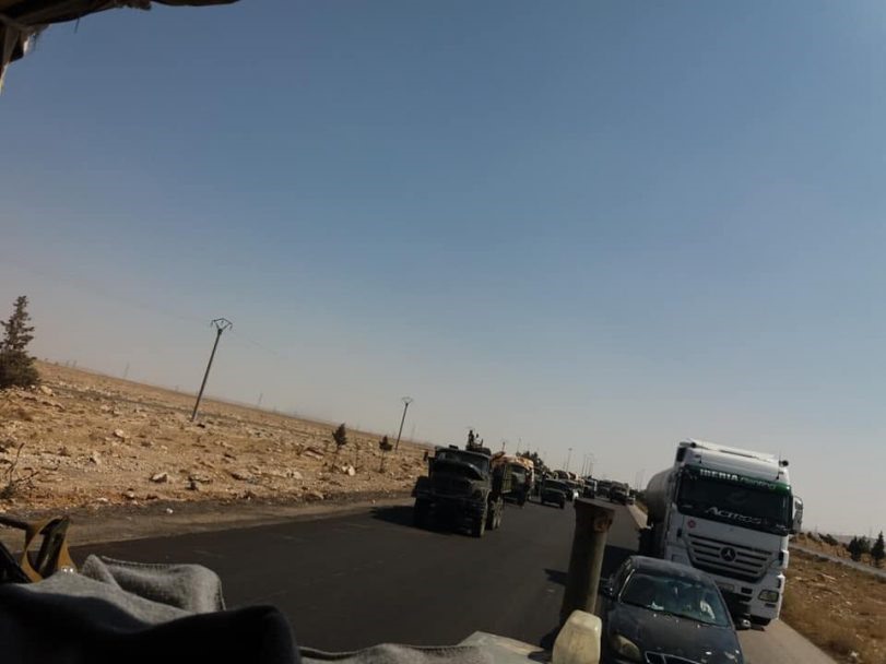 Quân đoàn 5 của Syria trên đường đến Idlib. Ảnh: AMN