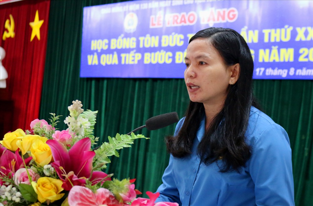 Bà Phan Thị Diễm Phó Chủ tịch LĐLĐ An Giang. Ảnh: Lục Tùng