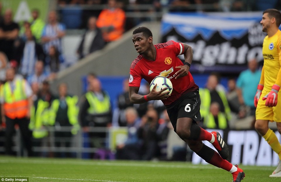 Paul Pogba không thể hiện được giá trị của mình trong trận đấu này. Ảnh: Getty Images.