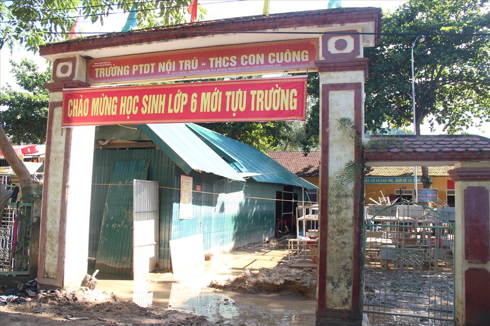 Trường Phổ thông dân tộc nội trú Con Cuông sau 5 ngày dọn dẹp