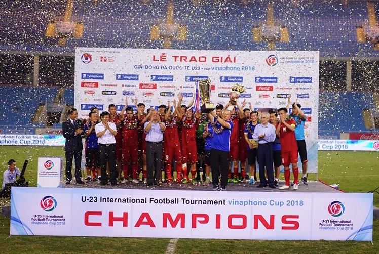 HLV Park Hang-seo giành chức vô địch cùng U23 Việt Nam. Ảnh: Thuỷ Đặng 