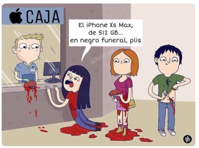 Thậm chí, đây là hình ảnh Fan táo xếp hàng bán nội tạng để mua iPhone Xs Max được cư dân mạng chế.