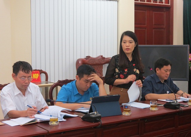 Bà Nguyễn Thanh Bình - Phó ban Quản lý An toàn thực phẩm tỉnh Bắc Ninh phát biểu tại hội thảo. Ảnh: Xuân Trường