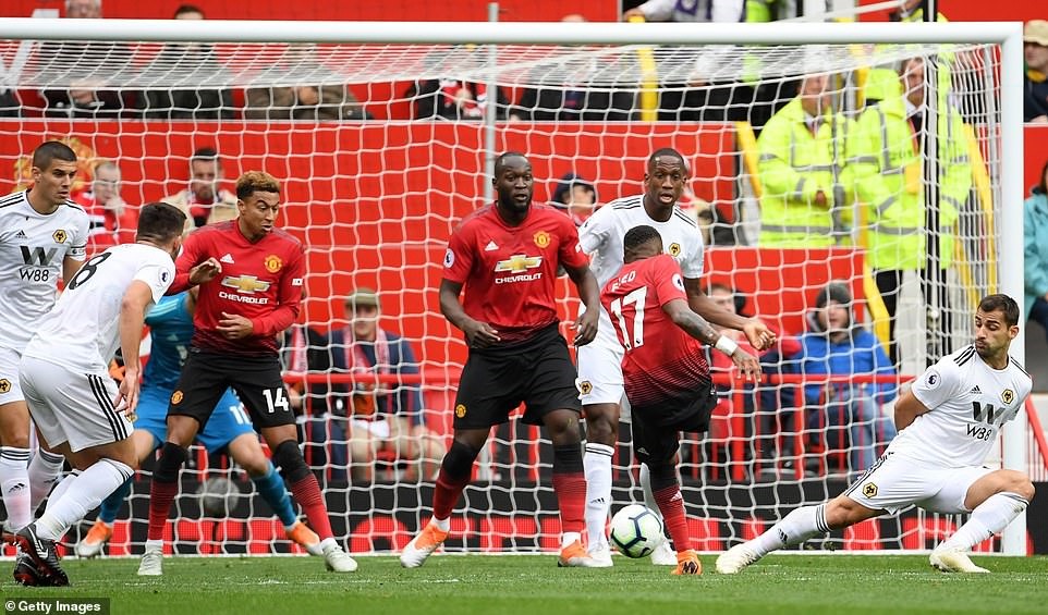 Tân binh Fred đưa Man United vượt lên dẫn trước. Ảnh: Getty Images.
