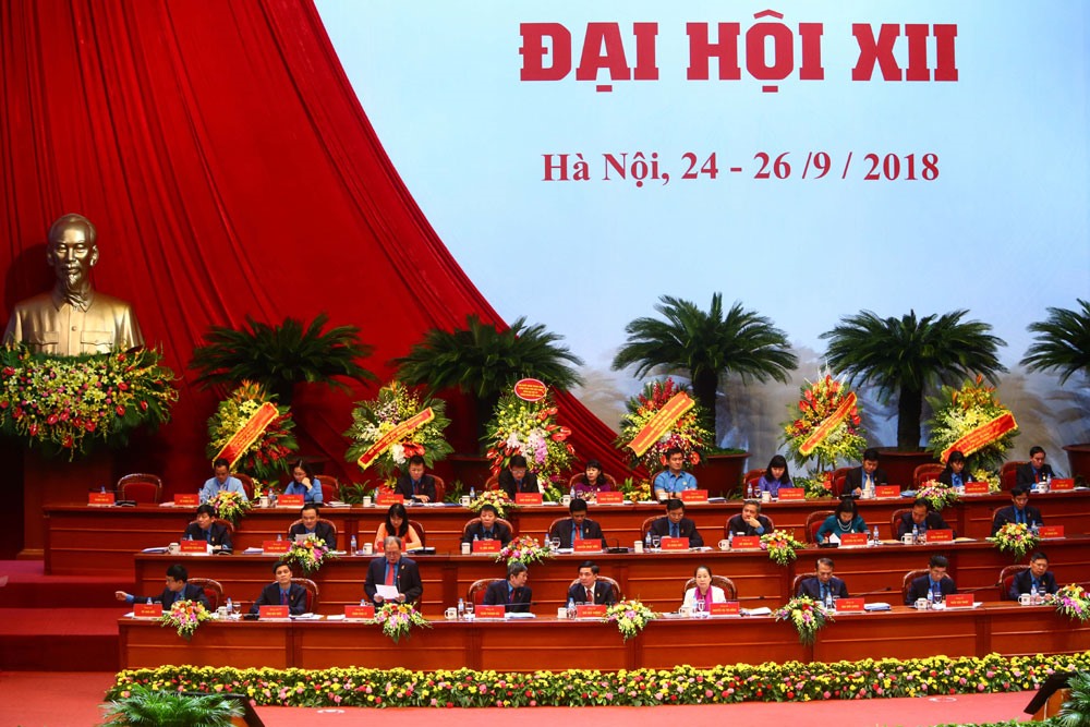 Ngày làm việc thứ hai Đại hội Công đoàn Việt Nam lần thứ XII, chiều 25.9. Ảnh: Sơn Tùng.
