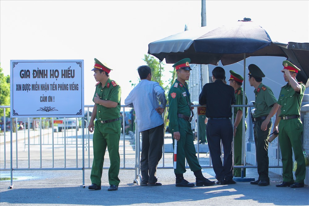 An ninh khu vực tổ chức lễ viếng luôn được thắt chặt trong những ngày vừa qua.