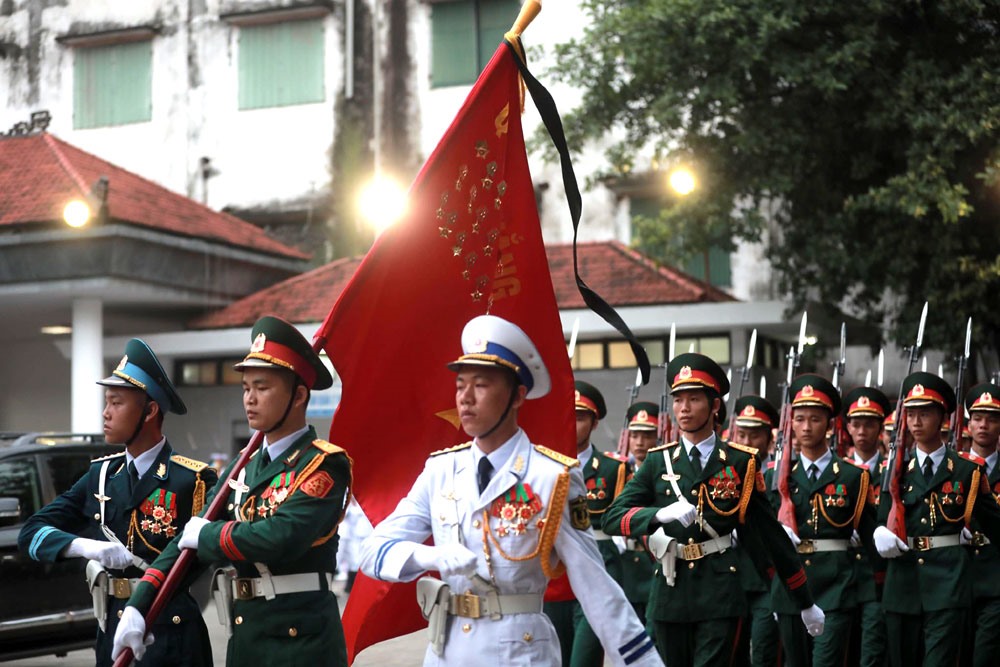 Đội tiêu binh tại Lễ truy điệu Chủ tịch Nước Trần Đại Quang. Ảnh: Đăng Huỳnh.