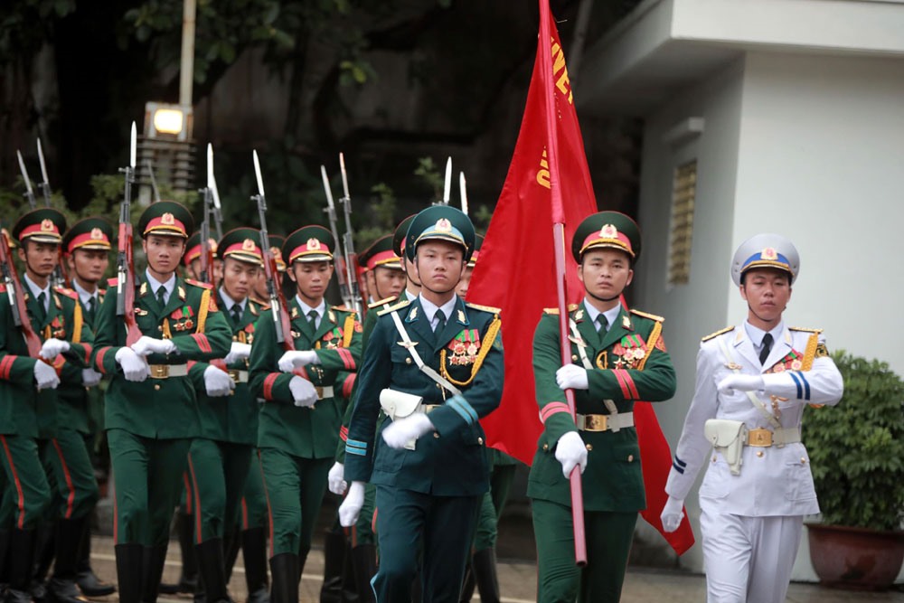 Đội tiêu binh tại Lễ truy điệu Chủ tịch Nước Trần Đại Quang. Ảnh: Đăng Huỳnh.