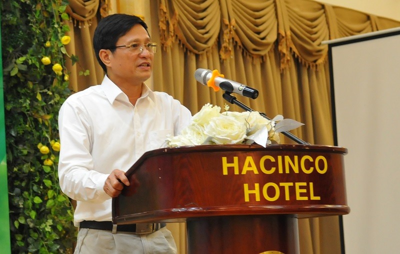 Ông Trần Ngọc Tụ- Chi cục trưởng VSAT TP Hà Nội phát biểu tại hội thảo. 