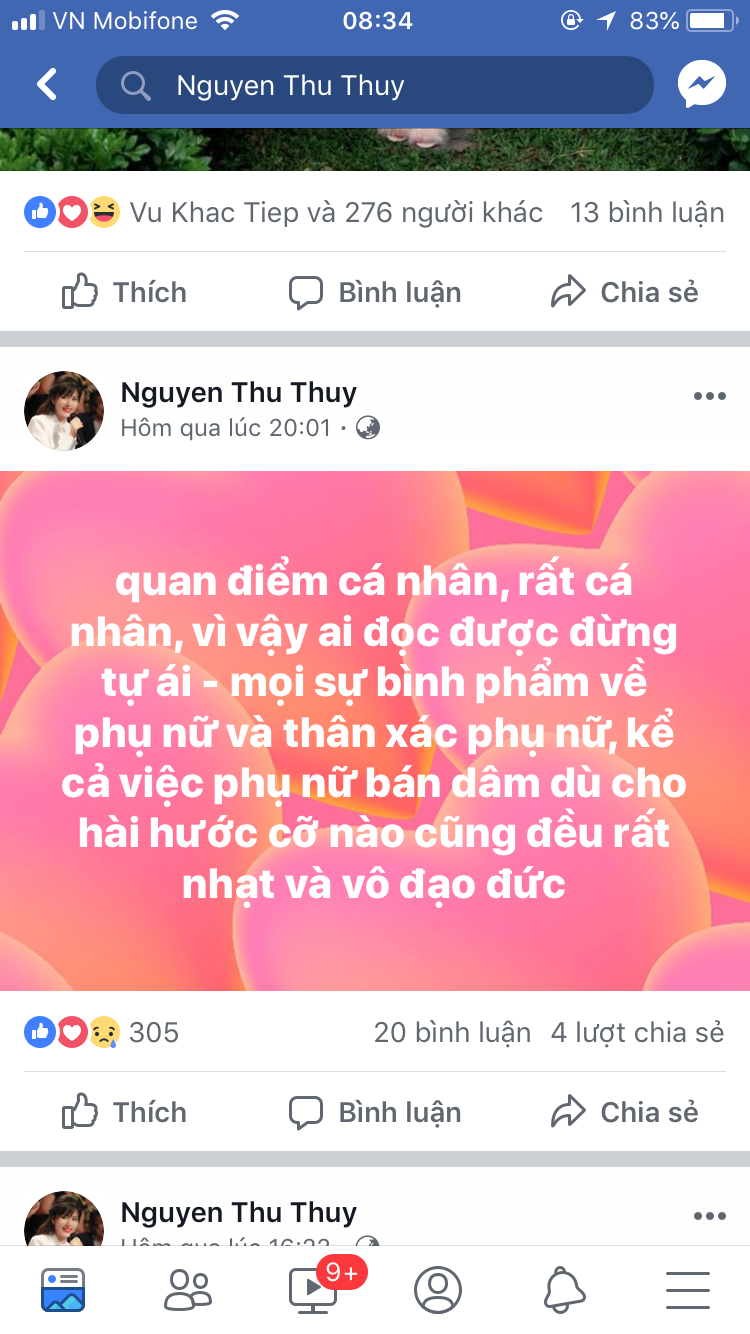 Hoa hậu Việt Nam Nguyễn Thu Thủy bày tỏ quan điểm.